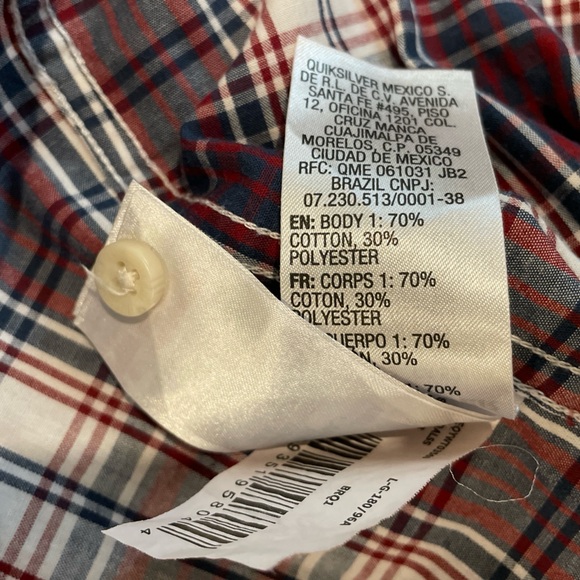 BNC Quiksilver plaid shirt - Picture 4 of 5